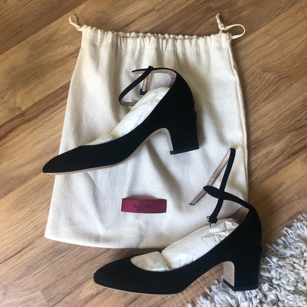 Valentino tango heels black suede.